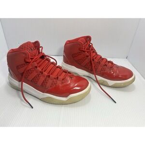Air Jordan Max Aura Retro Low Red Patent Leather Basketball Shoes Men's 8.5